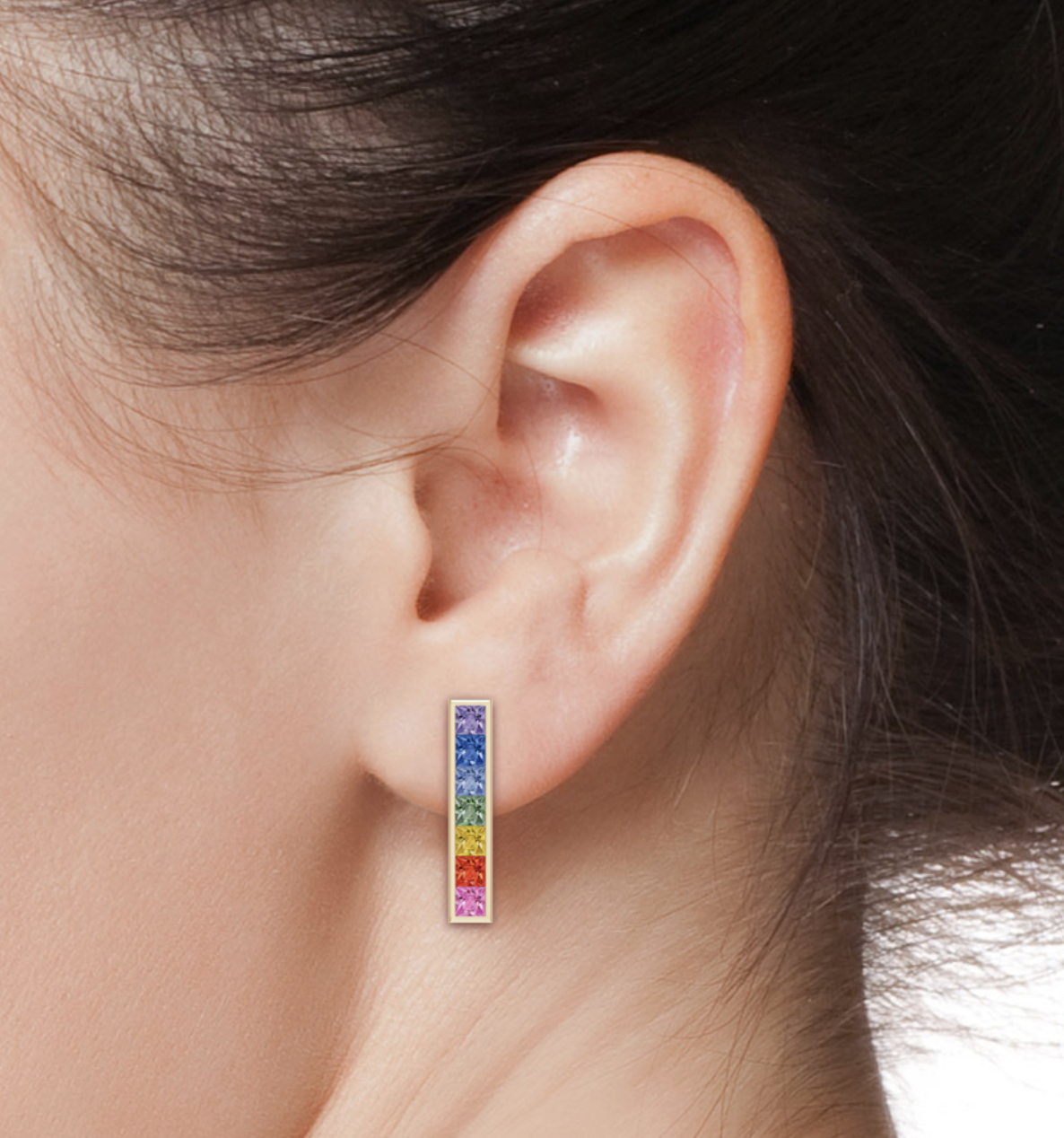 Stunning Rainbow Sapphire Earrings Limited Edition | CaratX Earring Collection