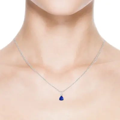 Stunning Natural Tanzanite Pendant Set in 14kt White Gold