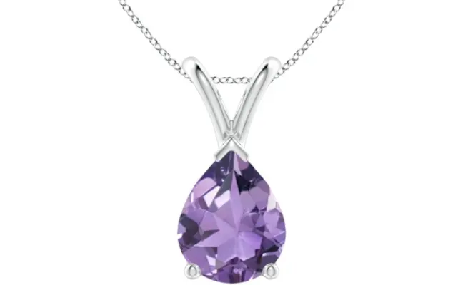Amethyst Necklace set in 14kt gold
