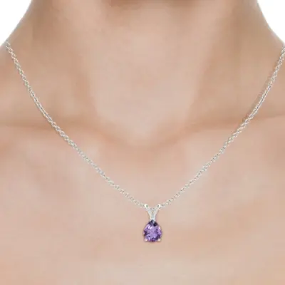 Amethyst Necklace set in 14kt gold