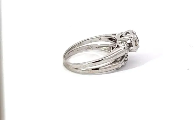 14K white gold, Diamond wedding ring
