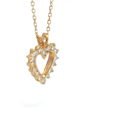 14KY Diamond Heart pendant 0.50ct tw