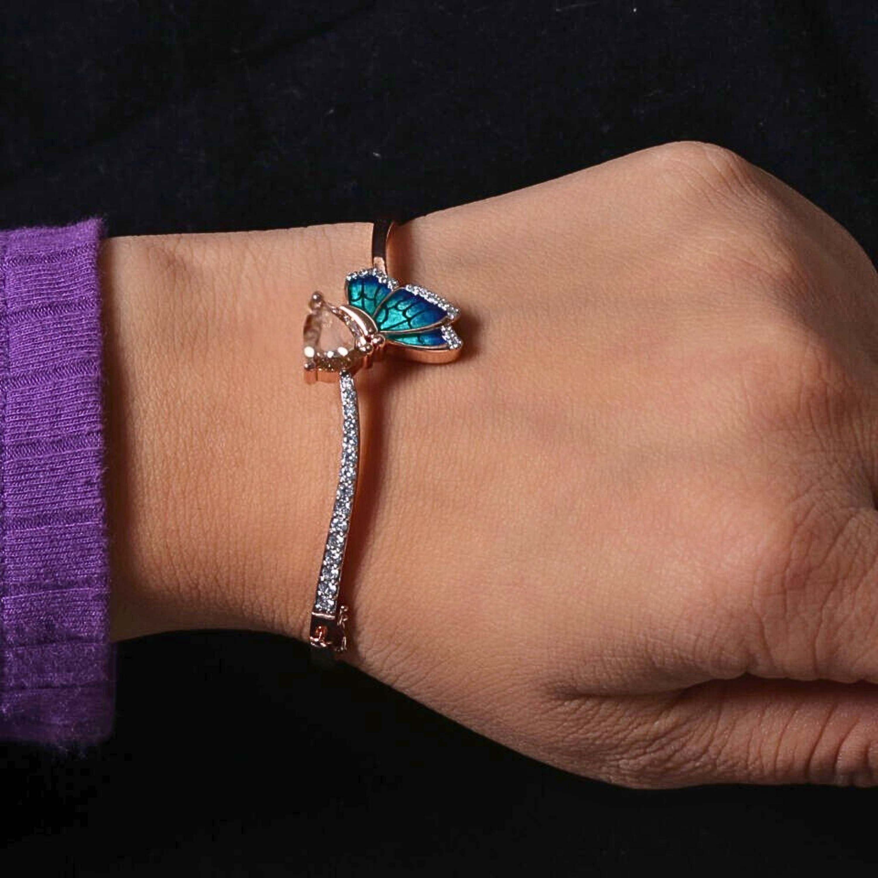 Butterfly Shape Lab Grown Diamond Bracelet