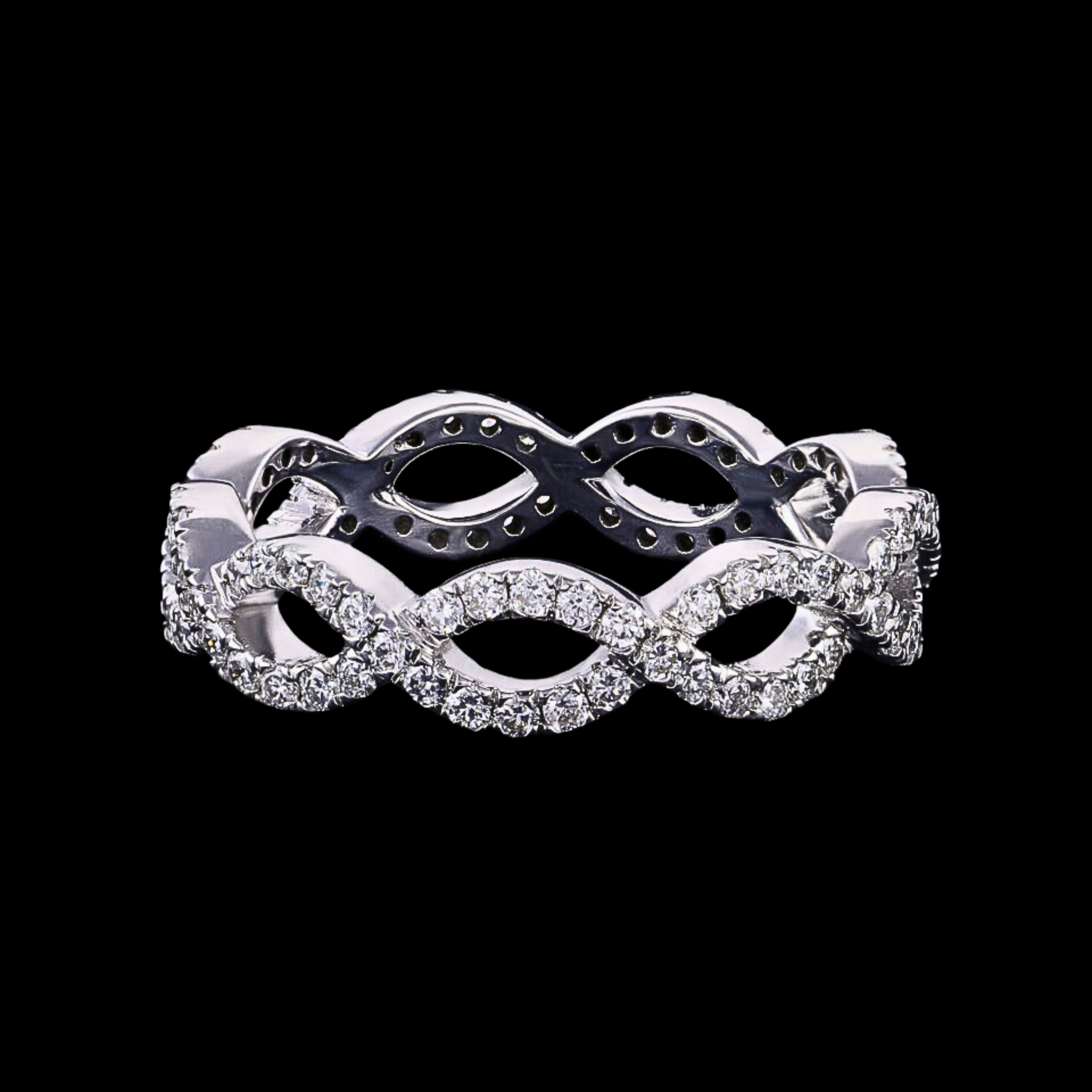 Infinity Twist Lab Grown Diamond Eternity Ring