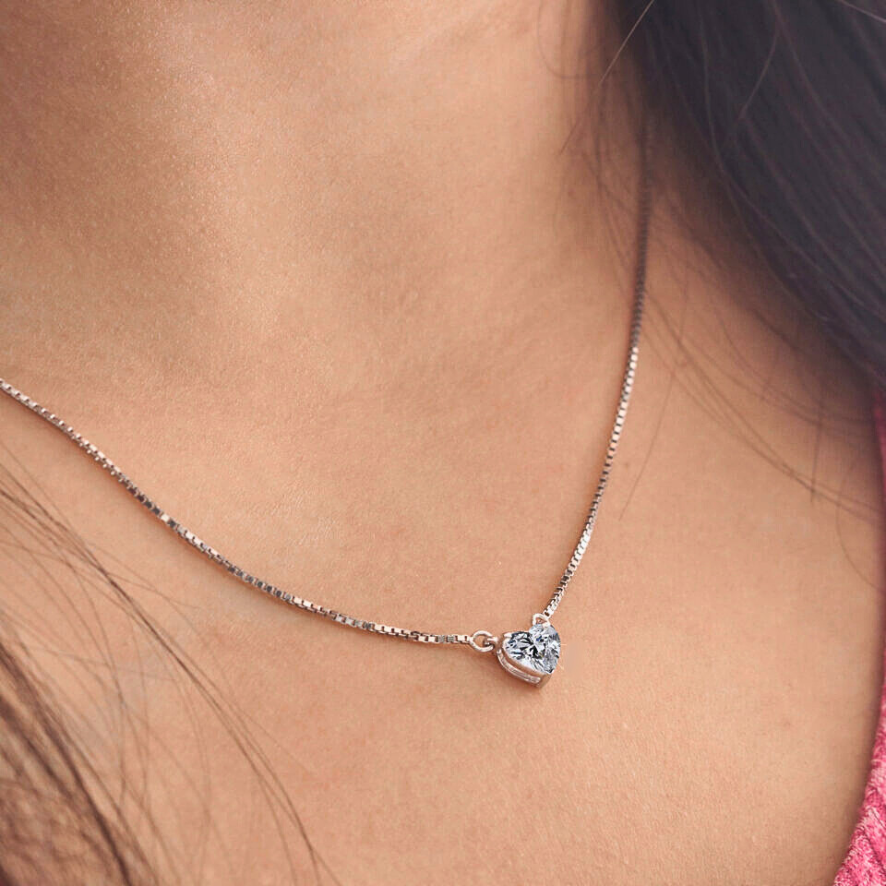 1.00 Carat Heart Shape Lab Grown Diamond Pendant