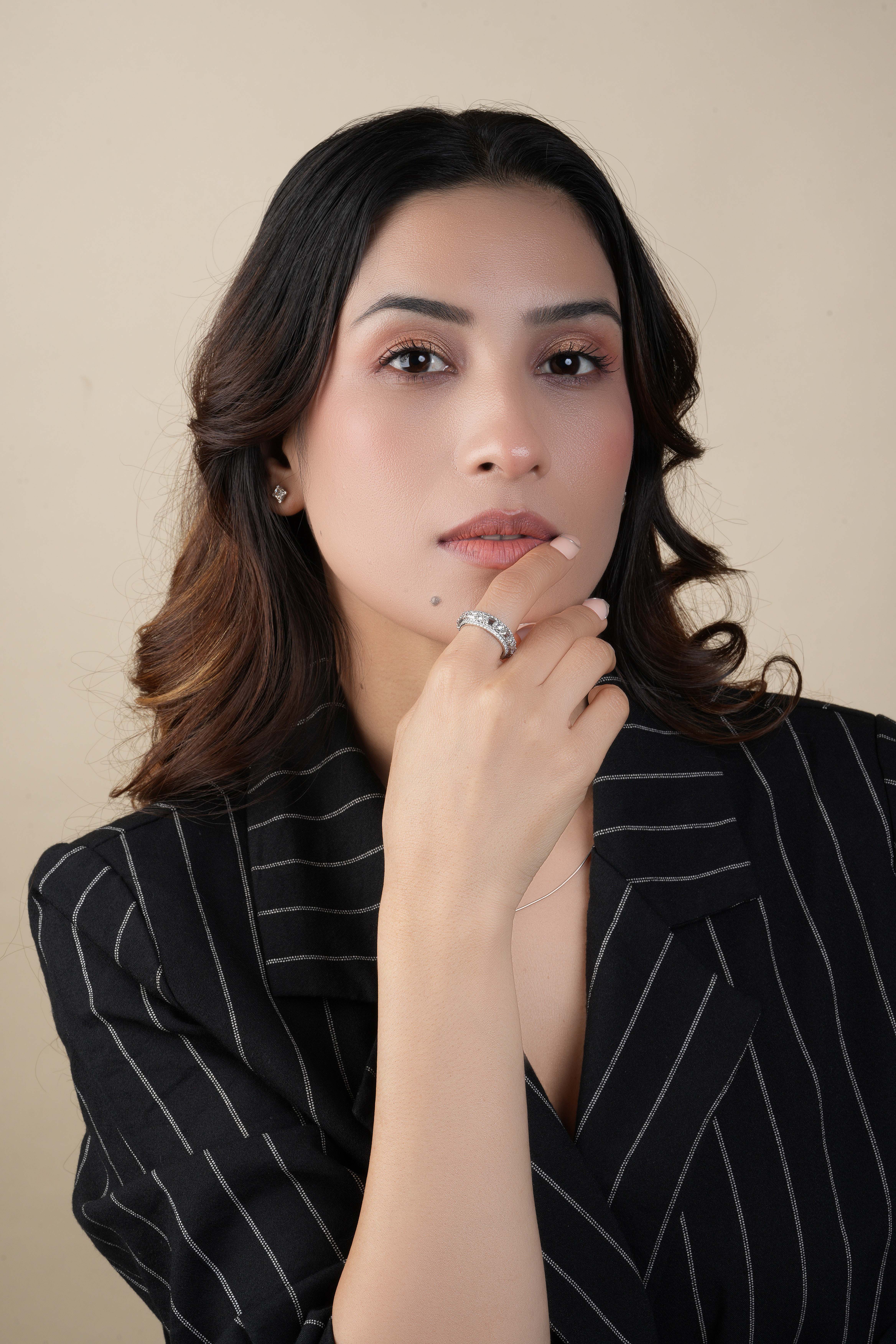 Round & Emerald Cut Diamond Wedding Band for Women