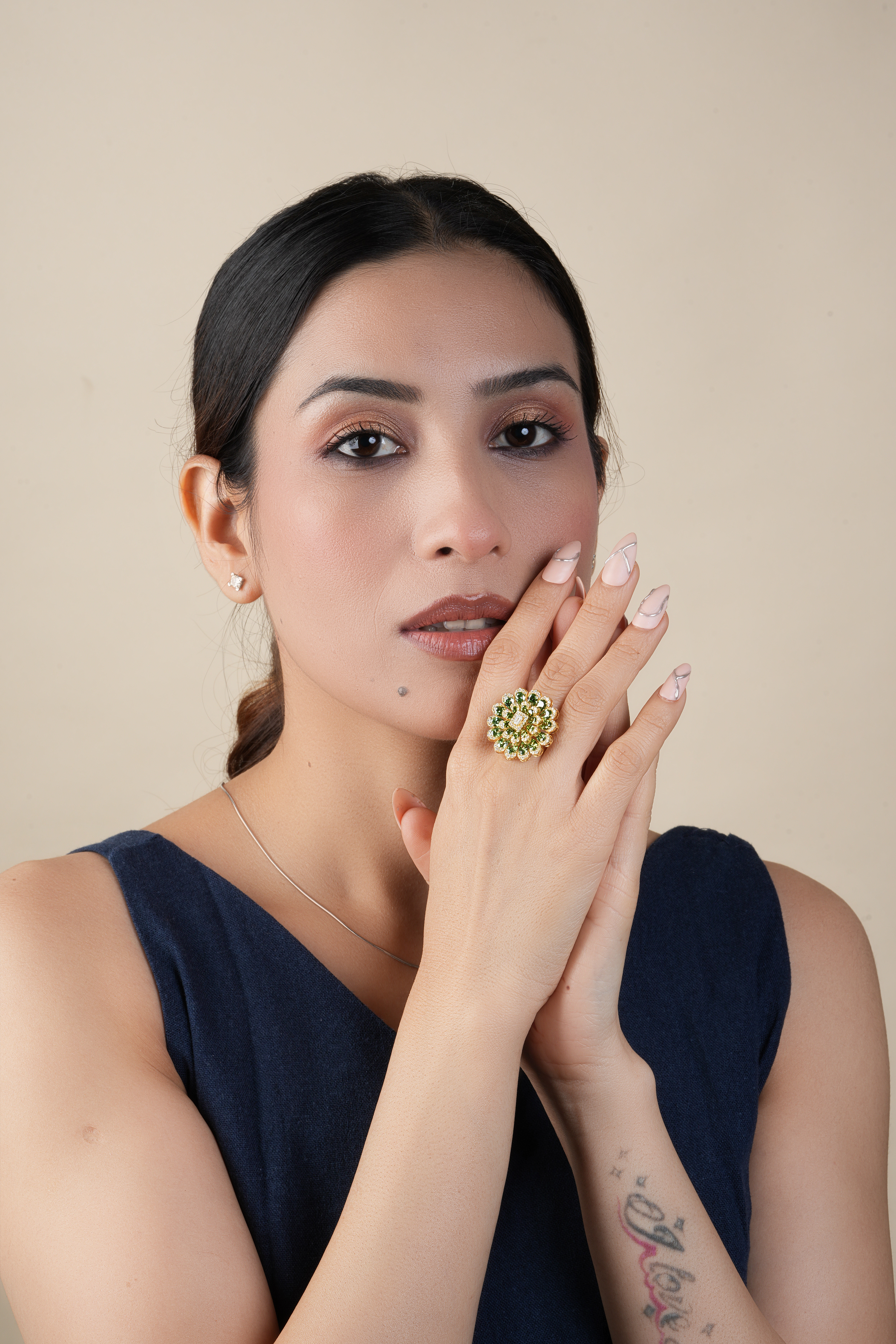 Pear-Shaped Emerald Cut Vintage Diamond Ring for Wedding