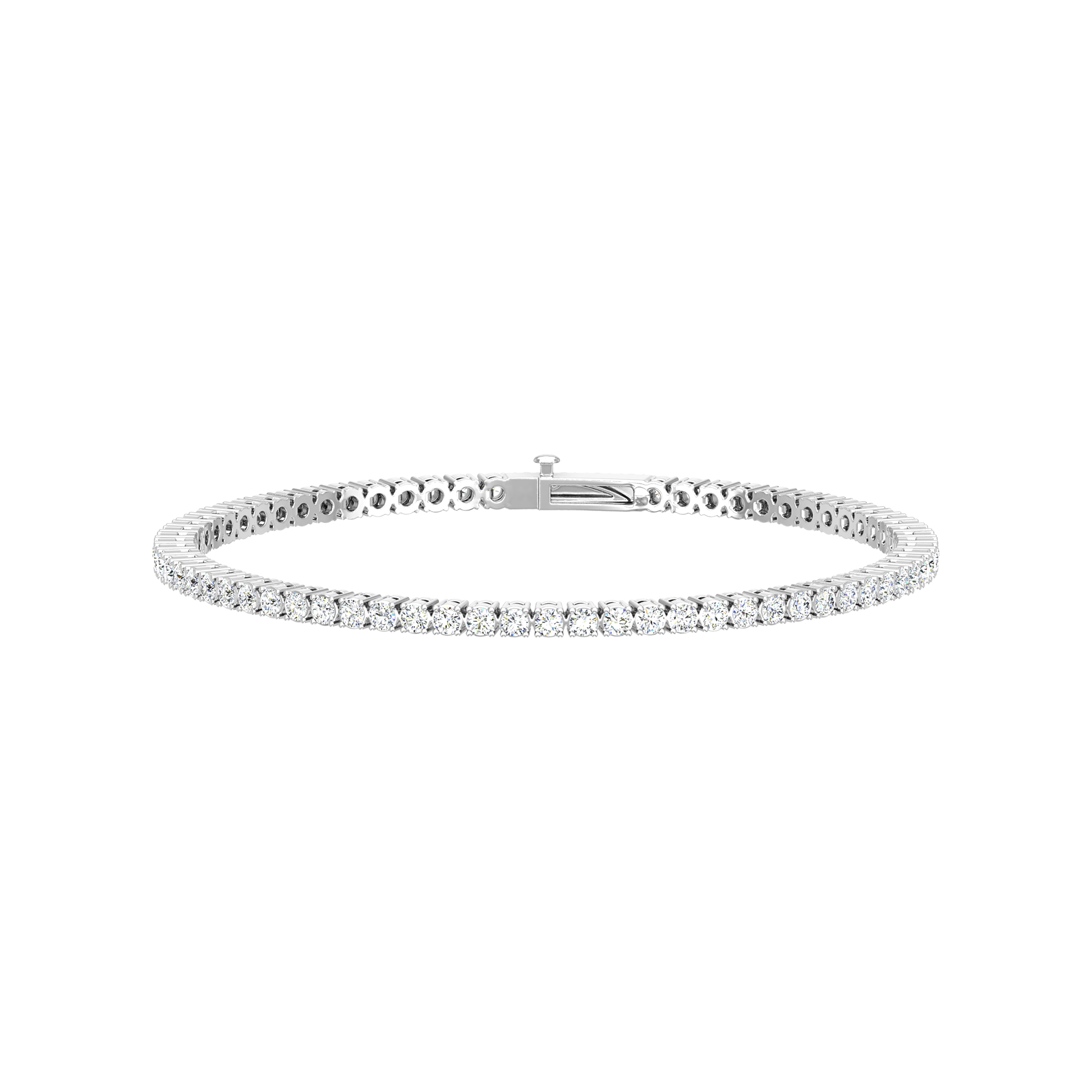 Four Prong 2 CT TW Natural Diamond Tennis Bracelet