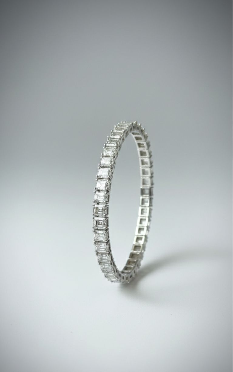 Emerald-Cut Eternity Tennis Bracelet