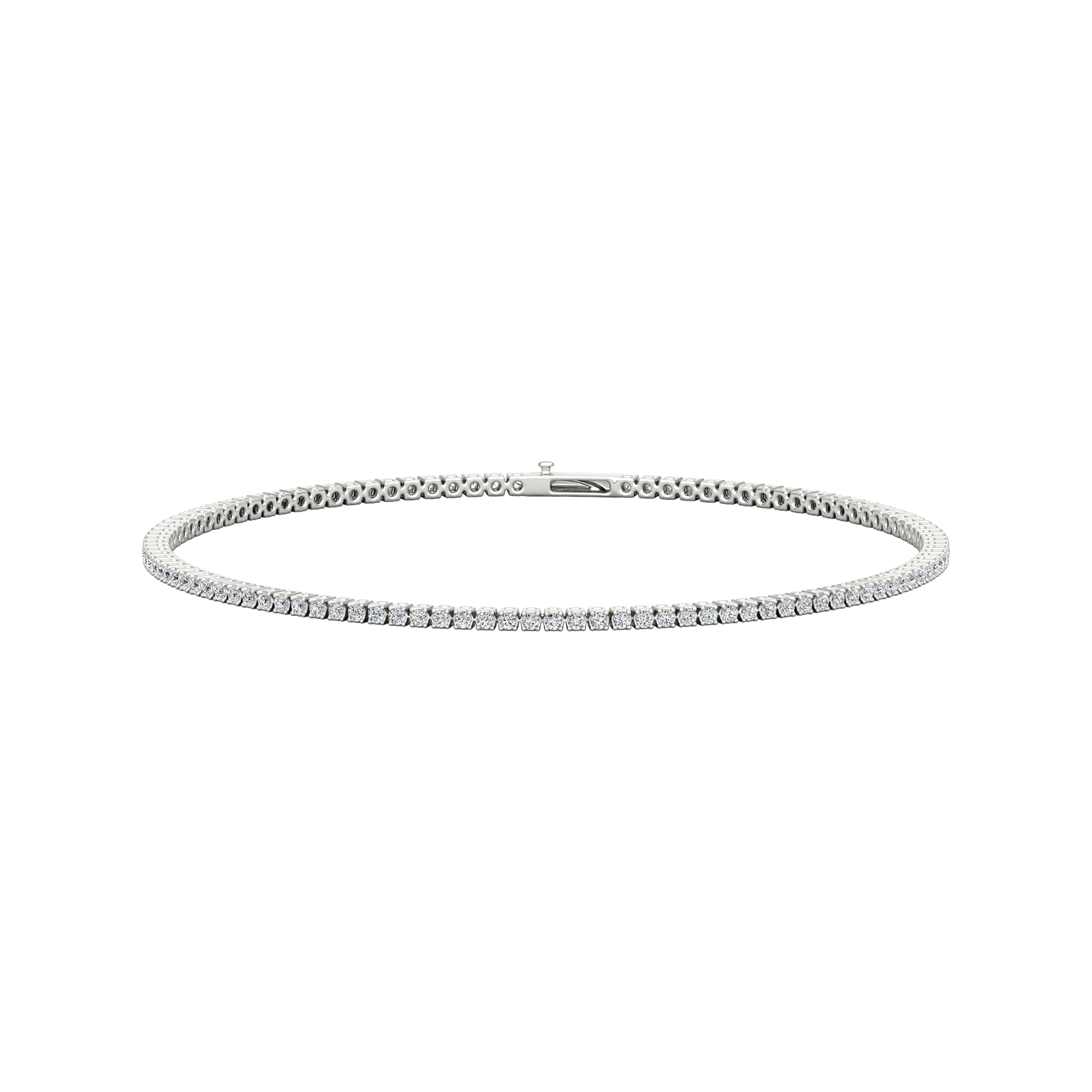 Four Prong 1 CT TW Natural Diamond Tennis Bracelet